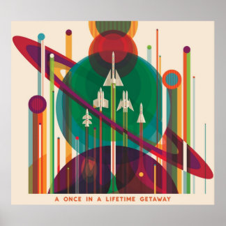 NASA JPL宇宙ツーリズムA一回生涯性Getawa ポスター