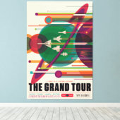 NASA/JPLSのレトロ宇宙ポスター キャンバスプリント (インサイチュ (ウッドフロア))