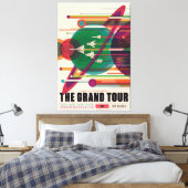 NASA/JPLSのレトロ宇宙ポスター キャンバスプリント (インサイチュ (寝室))