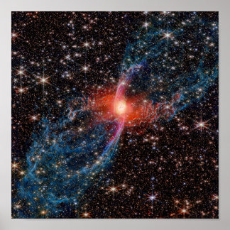 NASA JWST Red Spider Nebula Photo ポスター