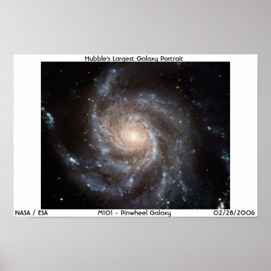 NASA / M101風車銀河系 ポスター (正面)