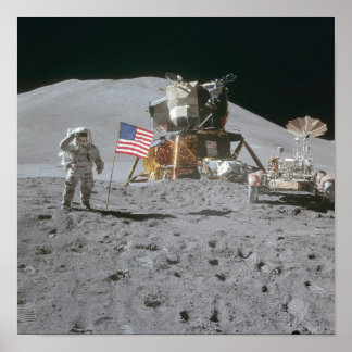 Nasa Moon Landing Apollo 15 Lunar Module 1971 ポスター
