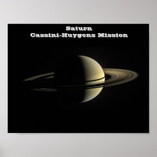 NASA Saturn by the Cassini-Huygens Mission ポスター (正面)
