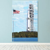 NASA SLS宇宙発射システムロケットランチパッド キャンバスプリント (インサイチュ (ウッドフロア))