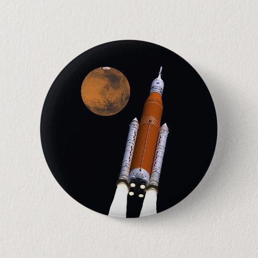 NASA SLS宇宙発射システム 缶バッジ (正面)