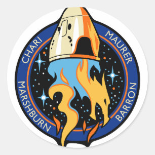 NASA SpaceXクルー3ロゴ ラウンドシール