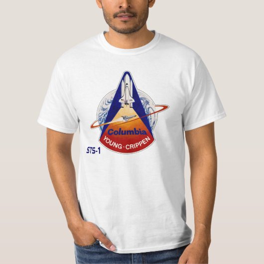 NASA STS-1のスペースシャトル Tシャツ (正面)