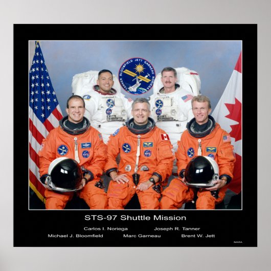 NASA STS-97シャトルの乗組員 ポスター (正面)