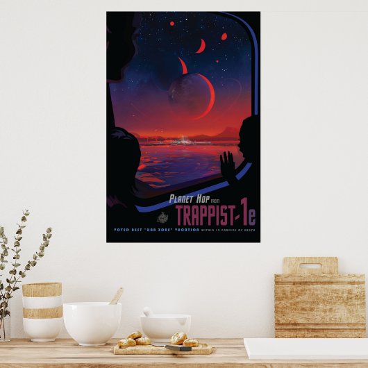 Nasa / TRAPPIST-1e /惑星ホップ/ ポスター (キッチン)