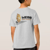 NASA Webb宇宙望遠鏡水銀グレーキッズ Tシャツ (裏面)