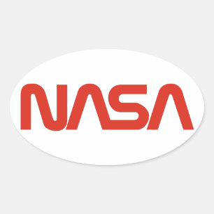 NASA Wormロゴ 楕円形シール