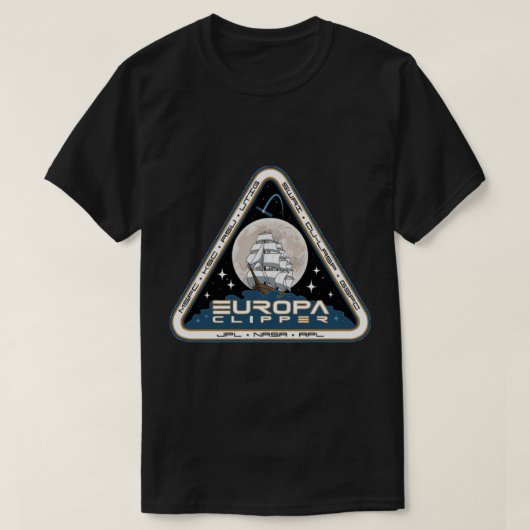 NASA&x27;sユーロパクリッパーロゴステッカー Tシャツ (デザイン正面)