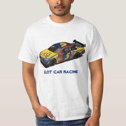 Nascar #5 Slot Car Racing T-Shirt Tシャツ (正面)