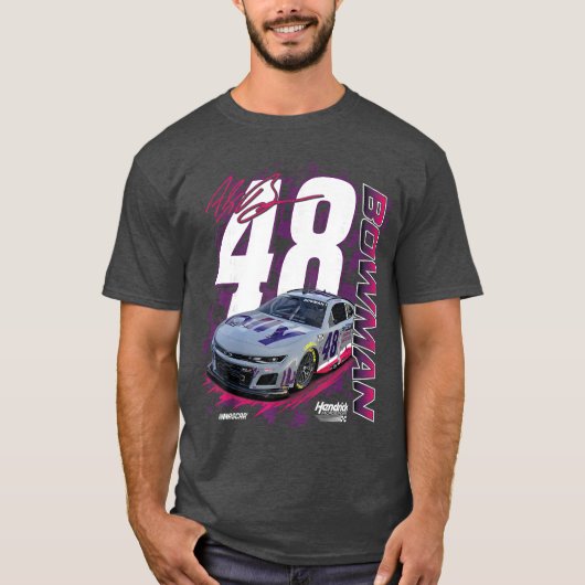 NASCAR Ale Bowman Hendrick Motorsports Ally Open R Tシャツ (正面)