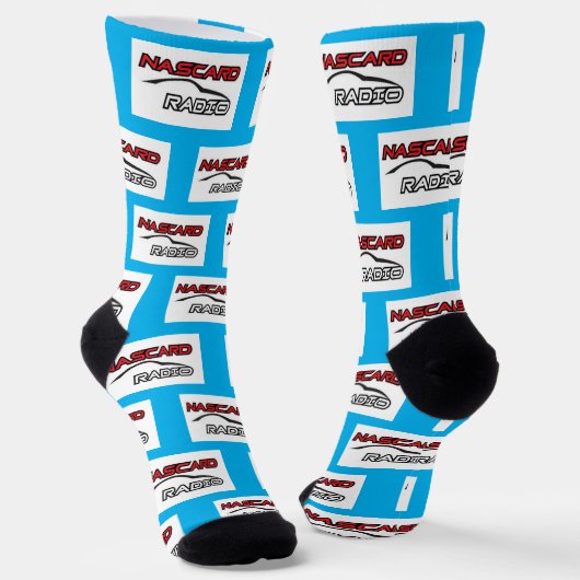 NASCARD RADIO Blue Crew Socks ソックス (傾斜あり)