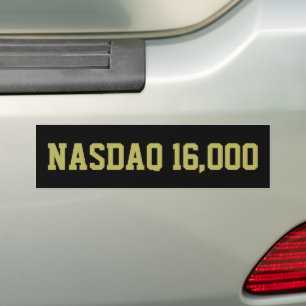 NASDAQ 16000 株式市場の祝祭 バンパーステッカー