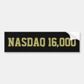 NASDAQ 16000 株式市場の祝賀 バンパーステッカー (正面)