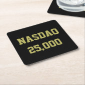 NASDAQ 25000 株式市場のお祝い スクエアペーパーコースター (アングル)