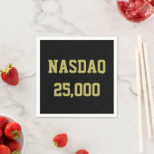 NASDAQ 25000 株式市場のお祝い スタンダードカクテルナプキン (インサイチュ)