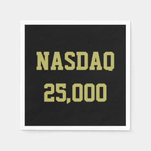 NASDAQ 25000 株式市場のお祝い スタンダードカクテルナプキン