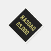 NASDAQ 25000 株式市場のお祝い スタンダードカクテルナプキン (角)