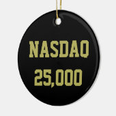 NASDAQ 25000 株式市場のお祝い セラミックオーナメント (左)