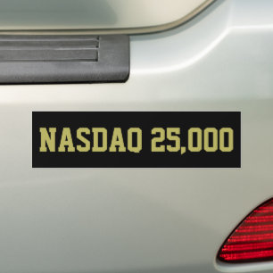 NASDAQ 25000 株式市場のお祝い バンパーステッカー