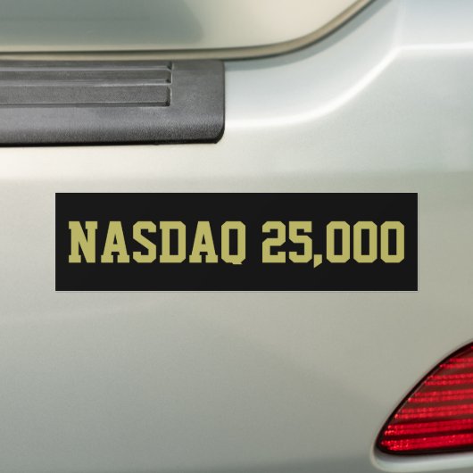 NASDAQ 25000 株式市場のお祝い バンパーステッカー (車上)