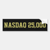 NASDAQ 25000 株式市場のお祝い バンパーステッカー (正面)