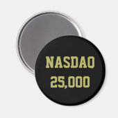 NASDAQ 25000 株式市場のお祝い マグネット (正面/裏面)