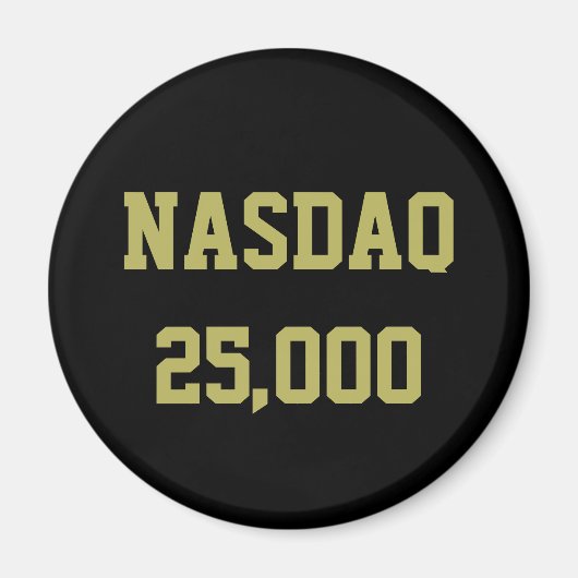 NASDAQ 25000 株式市場のお祝い マグネット (正面)