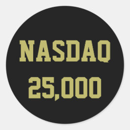 NASDAQ 25000 株式市場のお祝い ラウンドシール