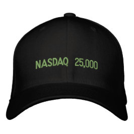 NASDAQ 25000 Stock Market Celebration 刺繍入りキャップ