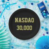 NASDAQ 3万 株式市場お祝い ペーパープレート (パーティー)