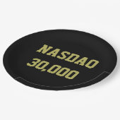 NASDAQ 3万 株式市場お祝い ペーパープレート (アングル)