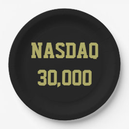 NASDAQ 3万 株式市場お祝い ペーパープレート