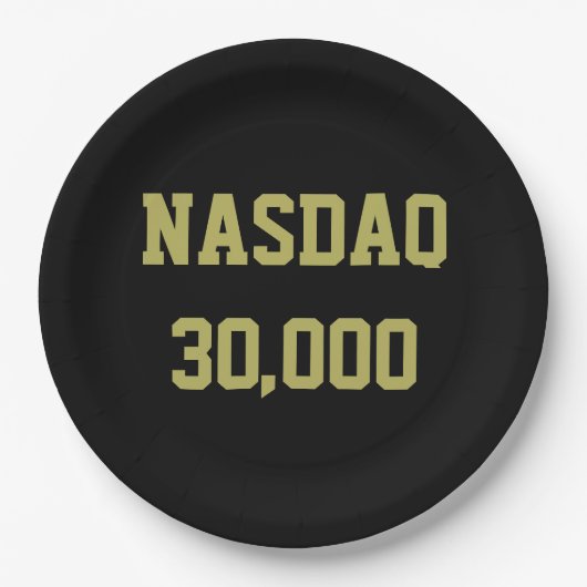 NASDAQ 3万 株式市場お祝い ペーパープレート (正面)