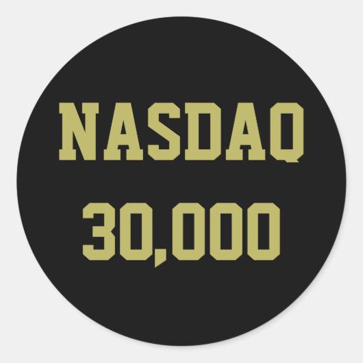 NASDAQ 3万 株式市場お祝い ラウンドシール (正面)