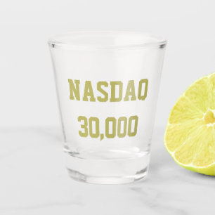 NASDAQ 3万 - 株式市場のお祝い ショットグラス