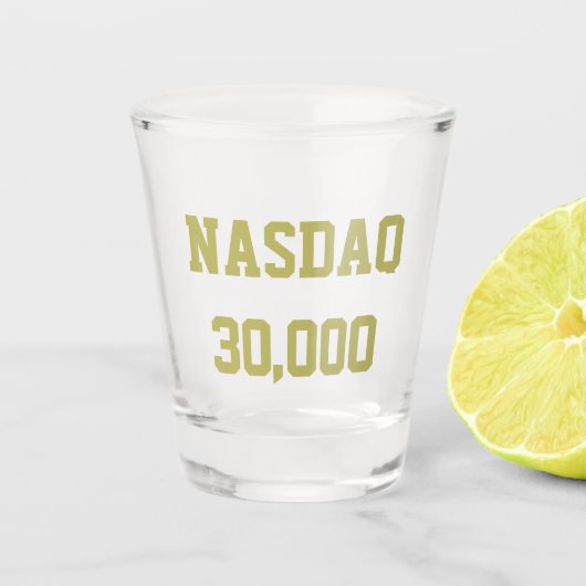 NASDAQ 3万 - 株式市場のお祝い ショットグラス (正面)