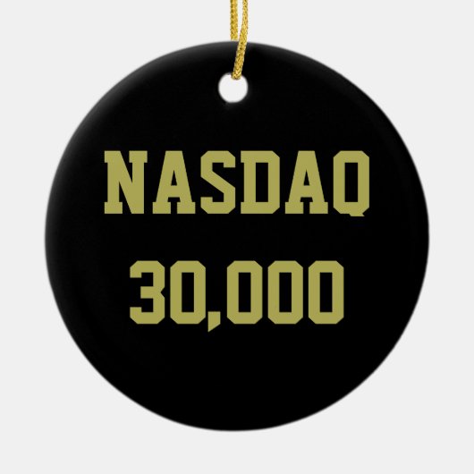 NASDAQ 3万 - 株式市場のお祝い セラミックオーナメント (正面)