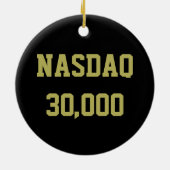 NASDAQ 3万 - 株式市場のお祝い セラミックオーナメント (裏面)