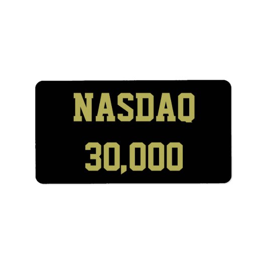 NASDAQ 3万 - 株式市場のお祝い ラベル (正面)