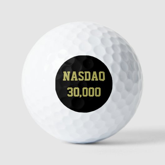NASDAQ 30000 株式市場のお祝い ゴルフボール (正面)