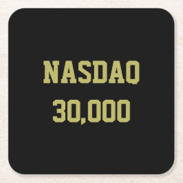 NASDAQ 30000 株式市場のお祝い スクエアペーパーコースター