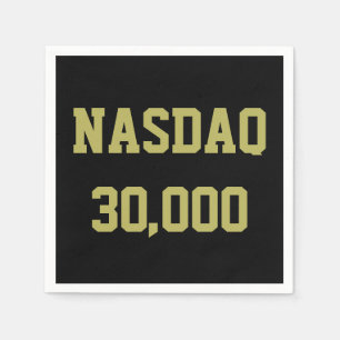 NASDAQ 30000 株式市場のお祝い スタンダードカクテルナプキン