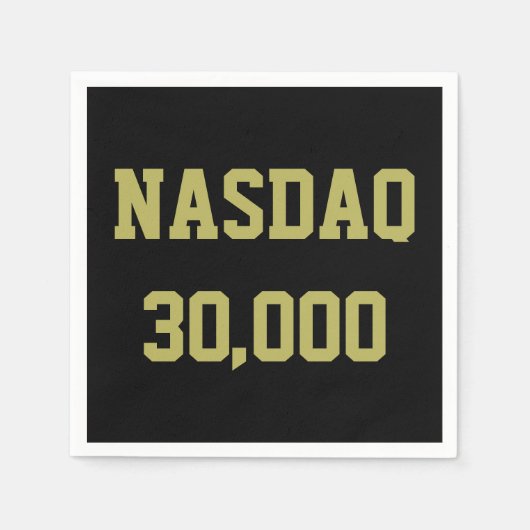 NASDAQ 30000 株式市場のお祝い スタンダードカクテルナプキン (正面)