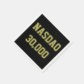 NASDAQ 30000 株式市場のお祝い スタンダードカクテルナプキン (角)