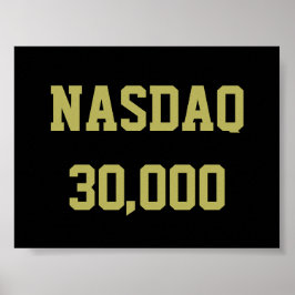 NASDAQ 30000 株式市場のお祝い ポスター