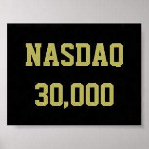 NASDAQ 30000 株式市場のお祝い ポスター